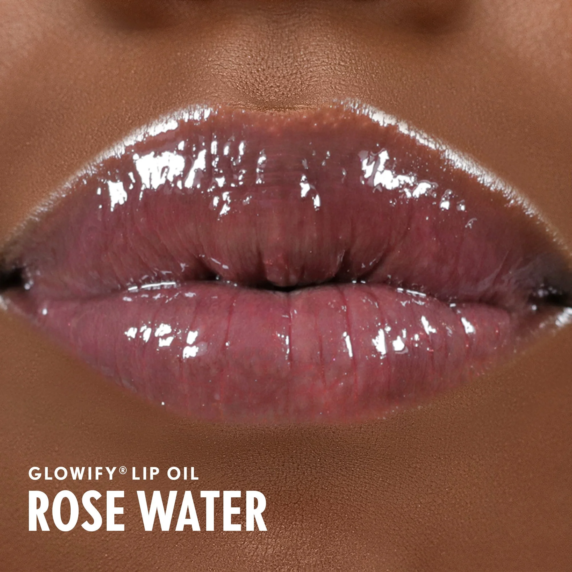 Rose Water Glowify Lip Oil: Sheer Rose-Pink Tint with Silky
